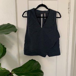 SOLD Free People Navy Cross Over Top